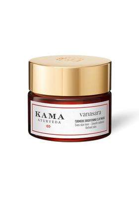 Kama Ayurveda Vanasara Turmeric Brightening Clay Mask 15 ml | Authentic Traditional Formula