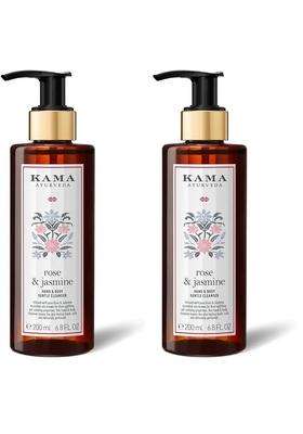 Kama Ayurveda Rose & Jasmine Moisturising Body Cleanser 200 ml | Authentic Traditional Formula