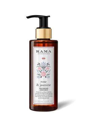 Kama Ayurveda Rose & Jasmine Moisturising, Silicone Free Hair Conditioner for All Hair Types 200 ml | Authentic Traditional Formula