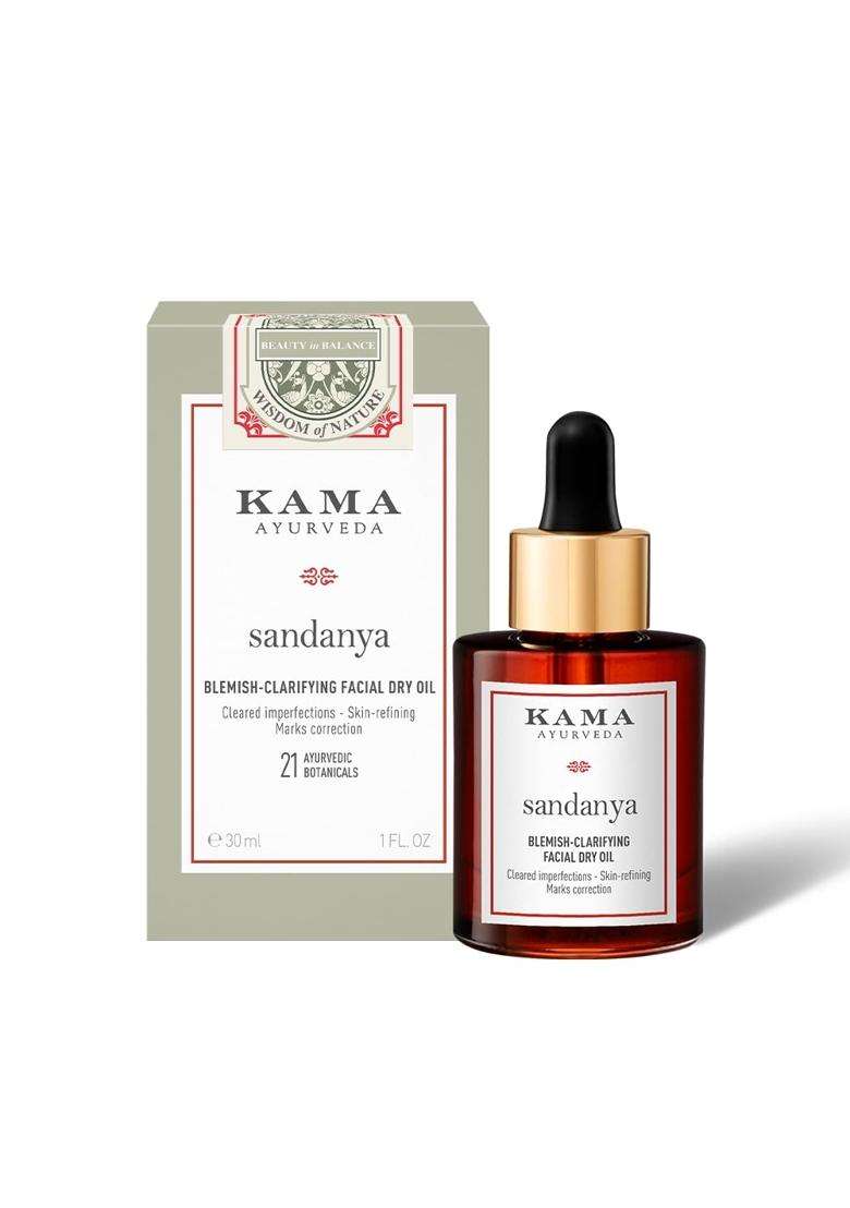 Kama Ayurveda Sandanya Blemish Clarifying Facial Dry Oil 30 ml | Authentic Traditional Formula - Indya