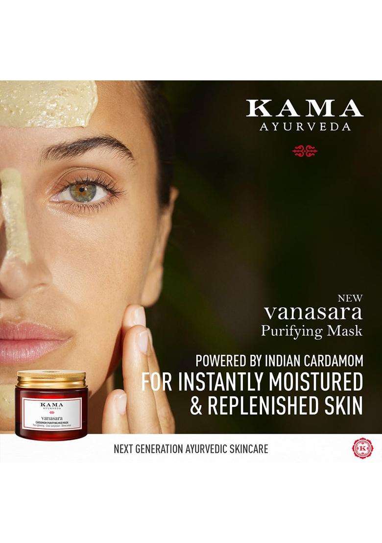 Kama Ayurveda Vanasara Cardamom Purifying MUD Mask 50 ml | Pore Tightening | For Clear, Smooth Skin - Indya