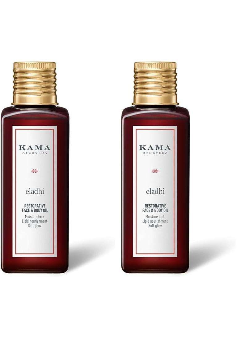 Kama Ayurveda Eladhi Restorative Face & Body Oil For Smooth Skin 100 ml | Authentic Traditional Formula | After Bath Oil - Indya