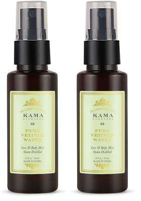 Kama Ayurveda Pure Vetiver Water, 50 ml (Pack of 2) | Authentic Traditional Formula