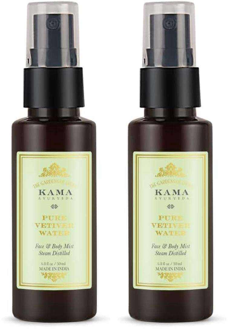 Kama Ayurveda Pure Vetiver Water, 50 ml (Pack of 2) | Authentic Traditional Formula - Indya