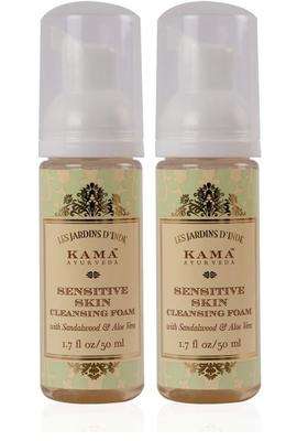 Kama Ayurveda Sensitive Skin Cleansing Foam, 50 ml (Pack of 2) | Authentic Traditional Formula