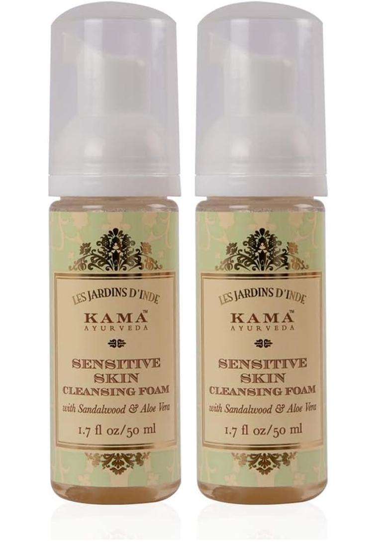 Kama Ayurveda Sensitive Skin Cleansing Foam, 50 ml (Pack of 2) | Authentic Traditional Formula - Indya