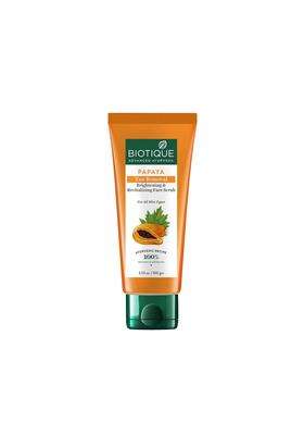 Biotique Papaya Tan Removal Brightening & Revitalizing Face Scrub 100g | Gentle Exfoliation | Smooth and Clear Complexation | 100% Botanical Extracts