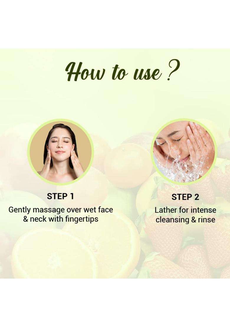 Biotique Fruit Brightening Face Wash 200 ml | Authentic Traditional Formula | Ayurvedic and Organically Pure | Advanced Swiss Technology - Indya