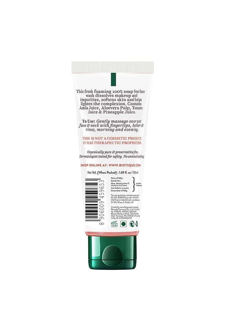 Biotique Fruit Brightening Face Wash 150 ml | Authentic Traditional Formula | Ayurvedic and Organically Pure | Advanced Swiss Technology - Indya