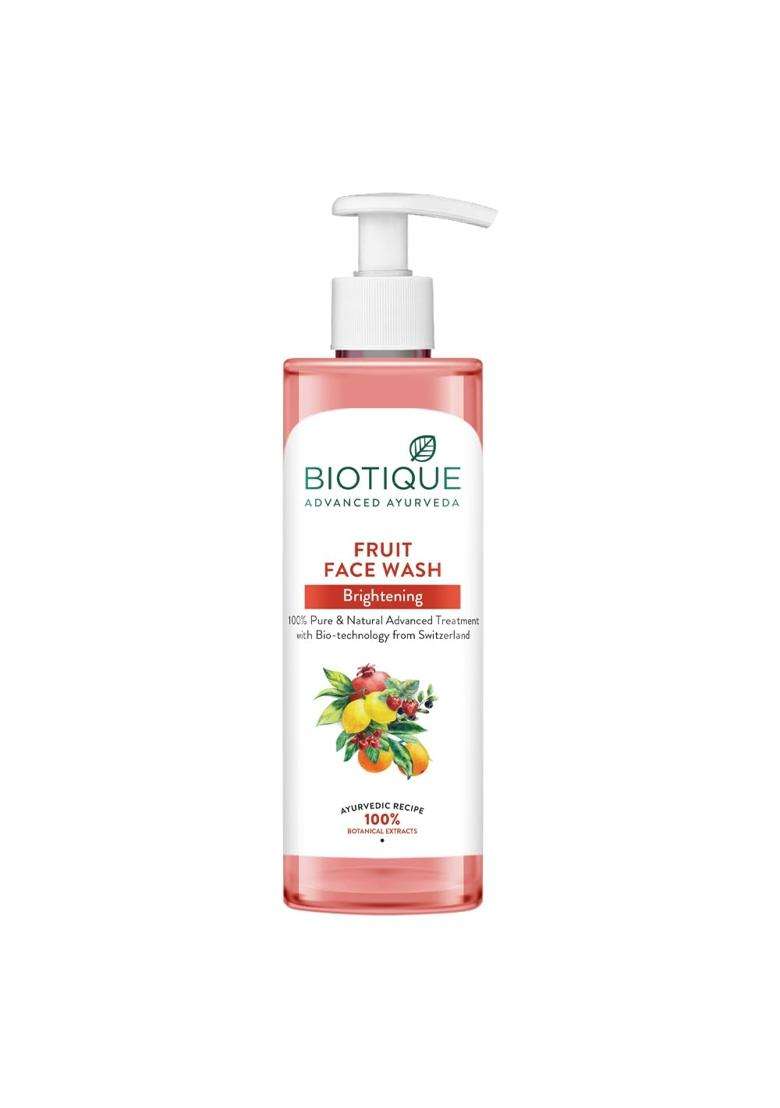 Biotique Fruit Brightening Face Wash 250 ml | Authentic Traditional Formula | Ayurvedic and Organically Pure | Advanced Swiss Technology - Indya