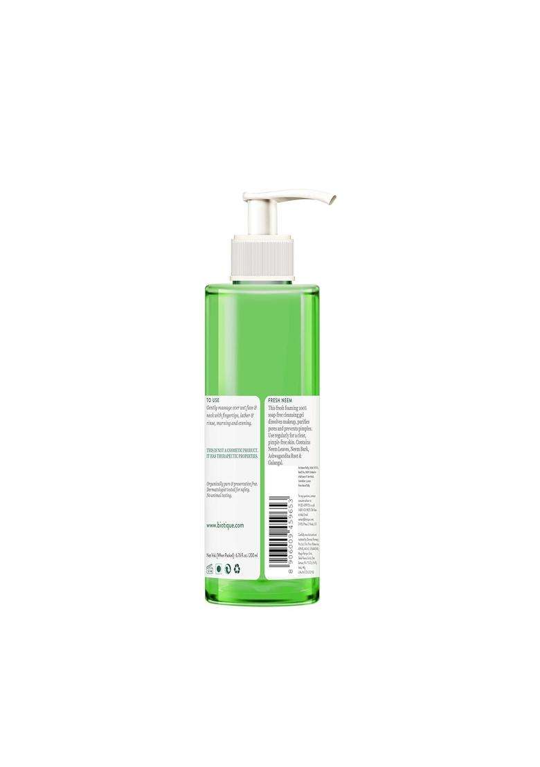 Biotique Fresh Neem Pimple Control Face Wash 200 ml (Pack of 2) | Authentic Traditional Formula | Ayurvedic and Organically Pure | Prevents Pimples - Indya
