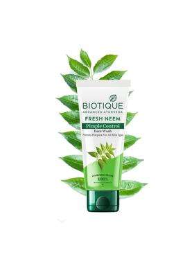 Biotique Fresh Neem Pimple Control Face Wash 150 ml | Authentic Traditional Formula | Ayurvedic and Organically Pure | Prevents Pimples