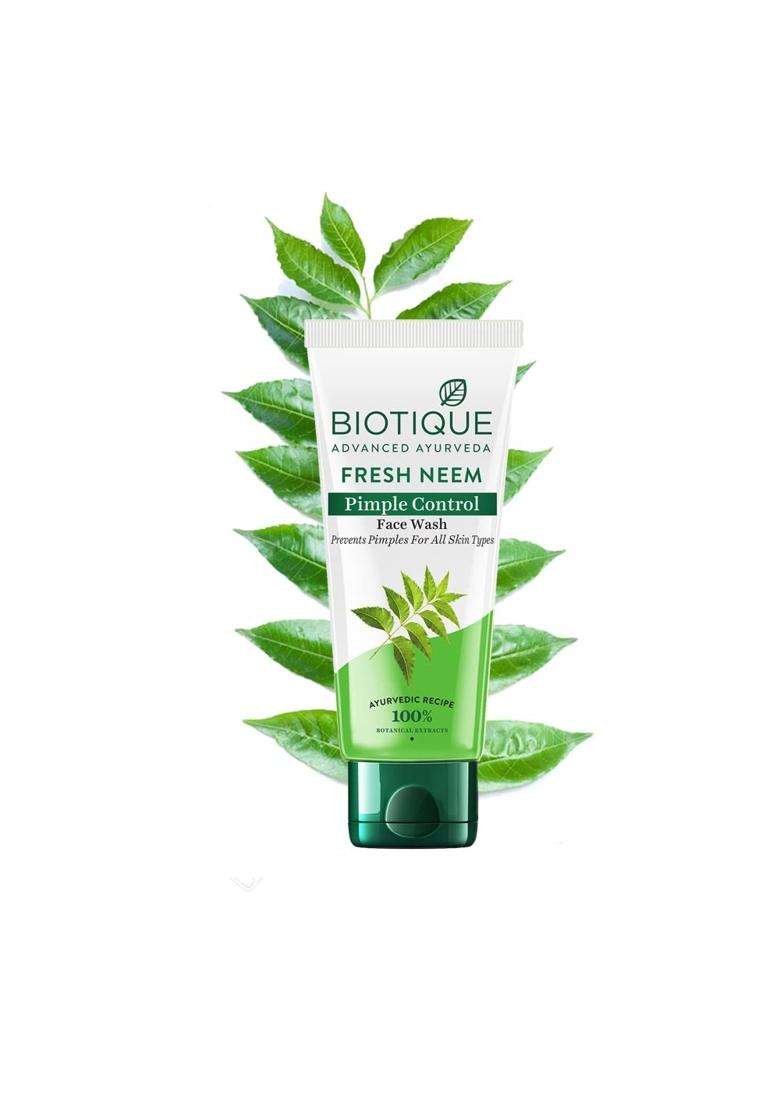 Biotique Fresh Neem Pimple Control Face Wash 150 ml | Authentic Traditional Formula | Ayurvedic and Organically Pure | Prevents Pimples - Indya