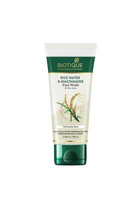 Biotique Rice Water & Niacinamide Gel Face Wash Removes Excess Oils & Reduce Blemishes of the Skin 100 ml | Glass Skin | For Men & Women