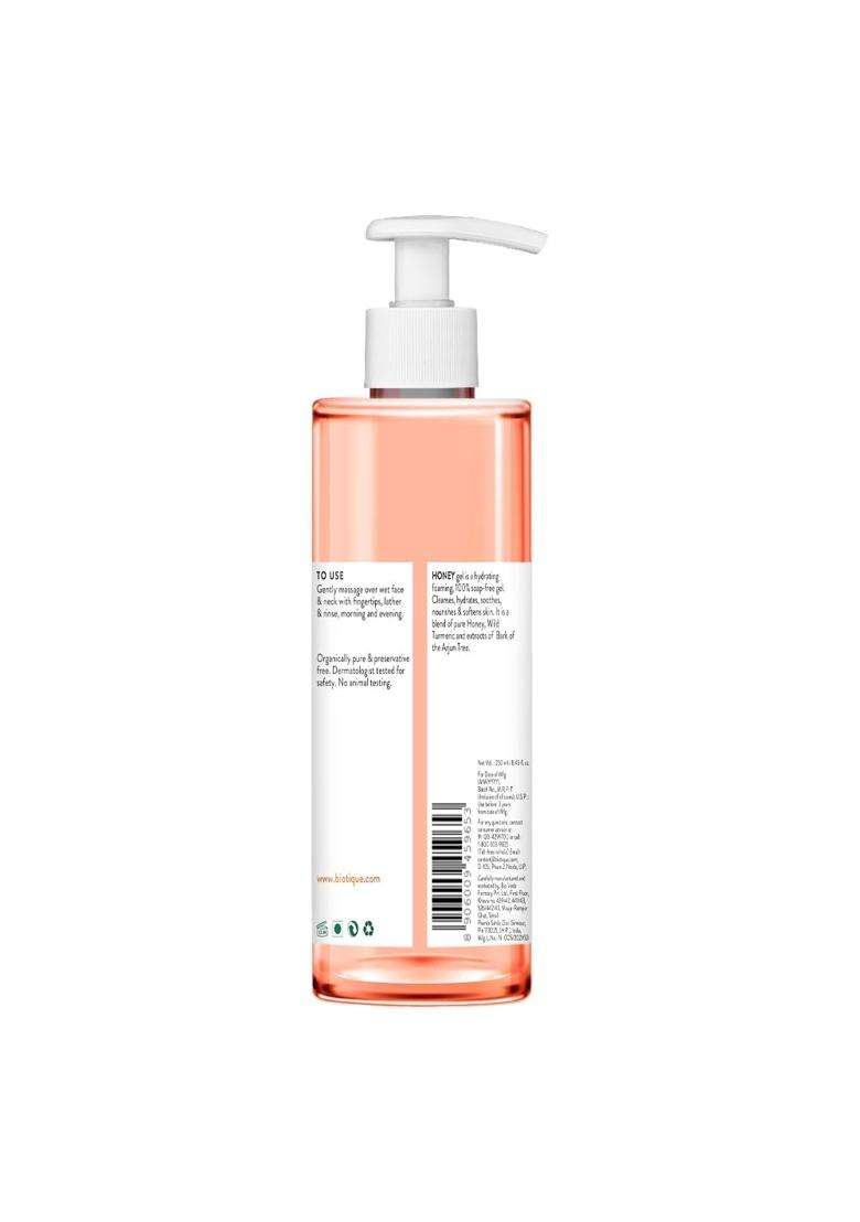 Biotique Honey Gel Soothe & Nourish Foaming Face wash 250 ml | Soap Free Formula | Reduce Dryness | 100% Botanical Extracts - Indya