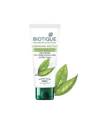 Biotique Morning Nectar Moisturize & Nourish Face Wash 100 ml | Contains Wild Turmeric, Neem Leaves, & Morning Nectar | Visibly Flawless Skin
