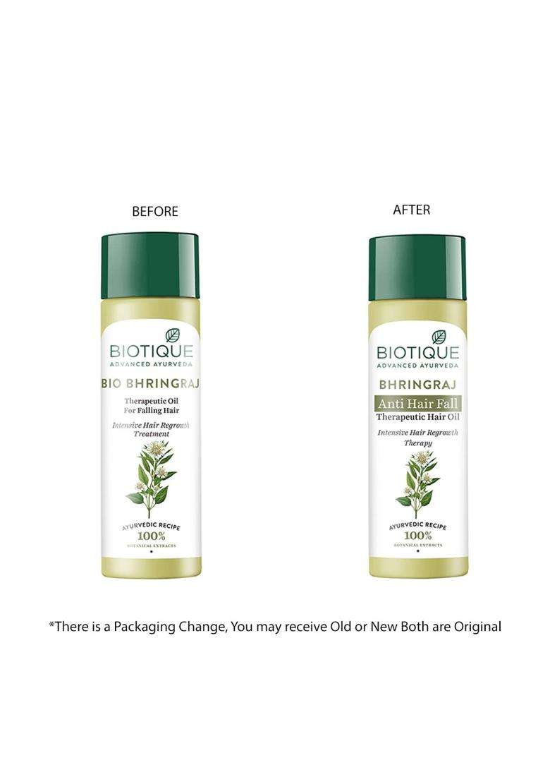 Biotique Bio Bhringraj Therapeutic Hair Oil for Falling Hair 200 ml | Intensive Regrowth Treatment | Nourishing Follicles | Strong and Shiny | 200m - Indya
