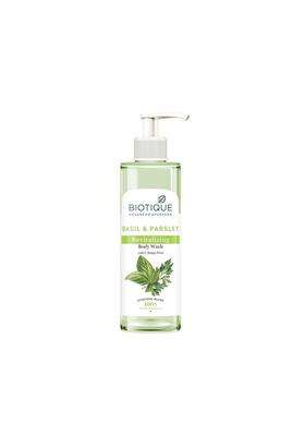 Biotique Basil & Parsley Revitalizing Body Wash 200 ml | Soften Skin | Provides Natural Brightness | Deeply Cleanses | 100% Botanical Extracts