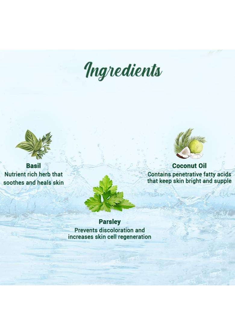 Biotique Basil & Parsley Revitalizing Bathing Bar 75 g | Authentic Traditional Formula | Ayurvedic and Organically Pure | Maintains Skin’s Natural pH - Indya