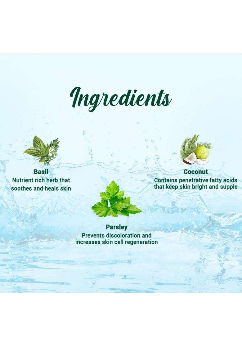 Biotique Basil & Parsley revitalizing Bathing Bar 150g x 3 - Indya