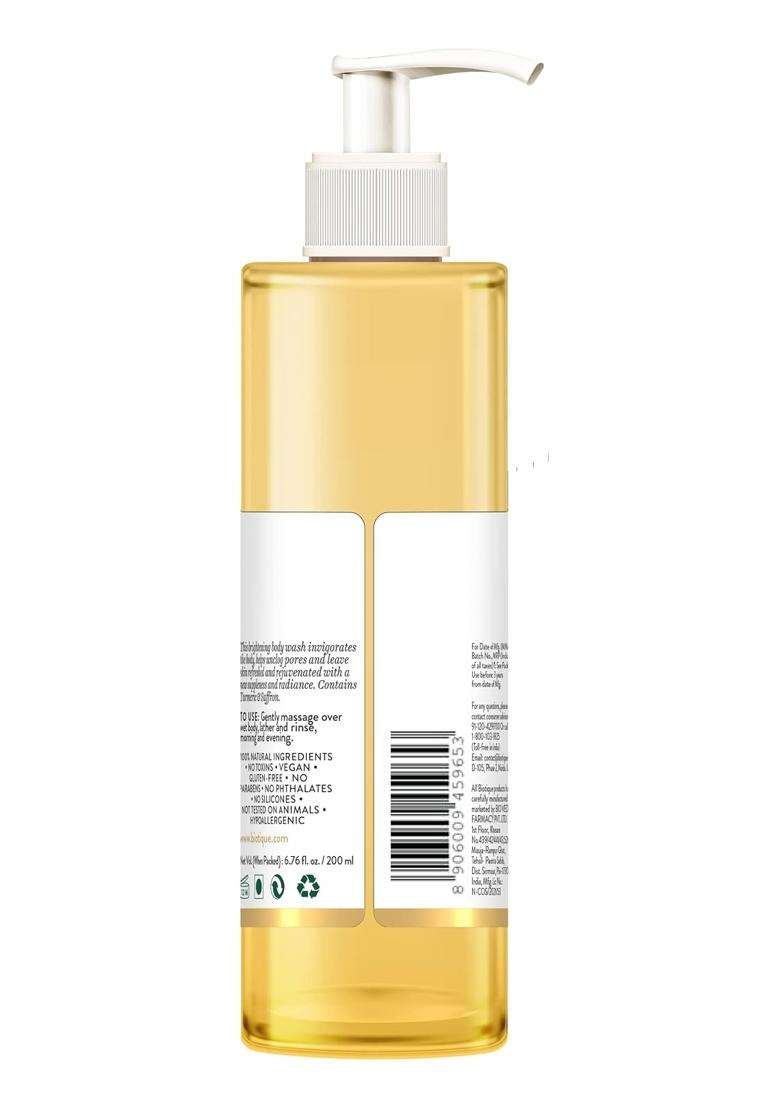 Biotique Ubtan & Collagen Body Wash with Goodness of Turmeric & Saffron for Unclogging Pores 200 ml | Fresh and Radiant Skin | For Men & Women - Indya