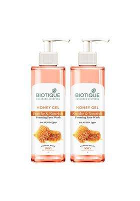 Biotique Honey Gel Soothe & Nourish Foaming Face Wash 400 ml (200 ml x 2)