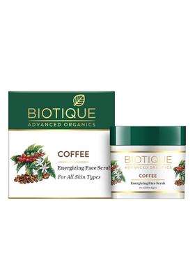 Biotique Coffee Energizing Face Scrub for All Skin Types,50 g | Deep Exfoliation, Removes Blackheads & Whiteheads, De-Tan | Paraben & SLS Free