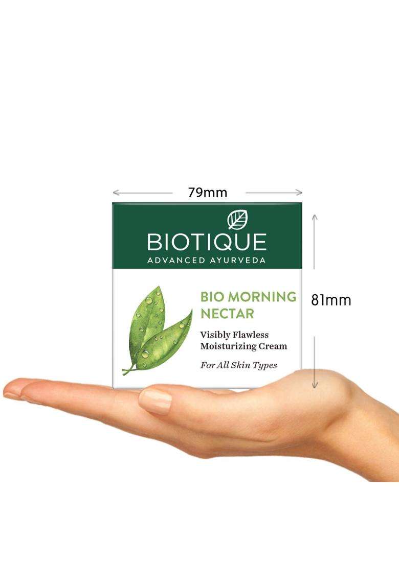 Biotique Morning Nectar Nourish & Hydrate Moisturizing Cold Cream For Visibly Flawless Skin, 50g - Indya