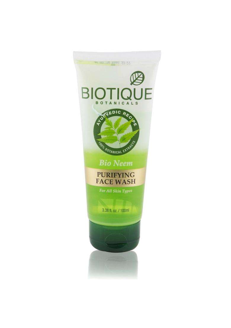 Biotique Purifying Face Wash Bio Neem, 100 ml Tube - Indya