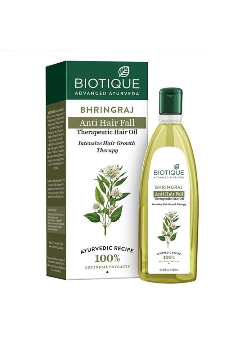 Biotique Bio Bhringraj Therapeutic Hair Oil for Falling Hair 200 ml | Intensive Hair Regrowth Treatment | Nourishing Hair Follicles | 200m - Indya