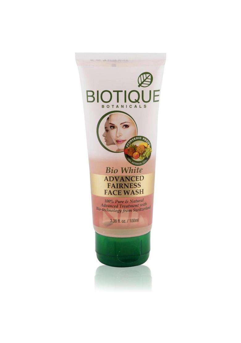 Biotique Advanced Fairness Face Wash Bio White, 100 ml Tube - Indya