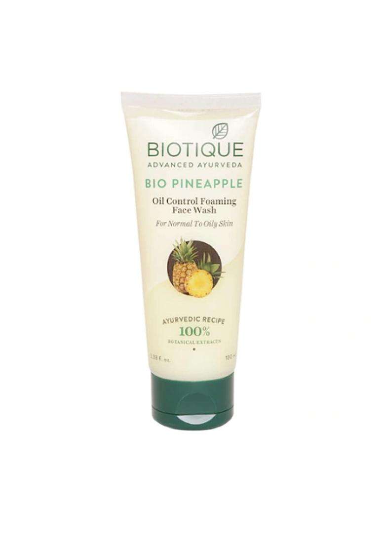 Biotique Unisex Advanced Ayurveda Pineapple Oil Control Face Wash (100 ml each) (Pack of 2) | Authentic Traditional Formula - Indya