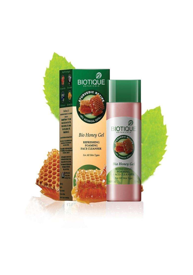 Biotique Bio Honey Gel Refreshing Foaming Face Cleanser, 120 ml (Pack of 2) - Indya