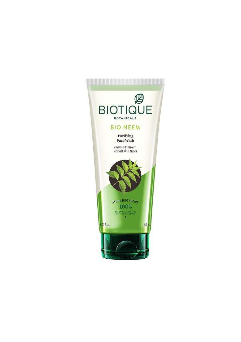 Biotique Bio Neem Purifying Face Wash for Oily Acne Prone Skin, 150 ml - Indya