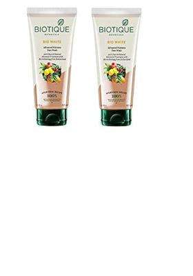 Biotique Bio White Whitening and Brightening Face Wash for All Skin Types, 100 ml (Pack of 2)