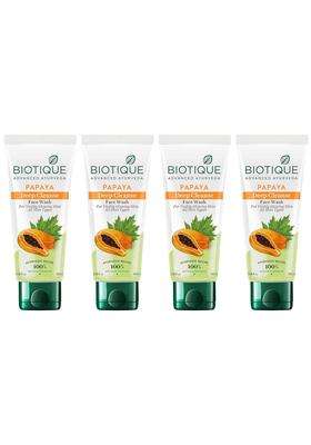 Biotique Papaya Deep Cleanse Face Wash 2x100 ml (Pack of 2) | Gentle Exfoliation | Visibly Glowing Skin | 100% Botanical Extracts