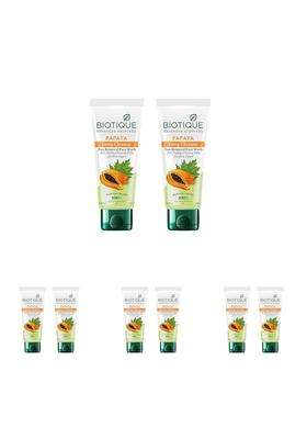 Biotique Papaya Deep Cleanse Face Wash 2x100 ml (Pack of 4) | Gentle Exfoliation | Visibly Glowing Skin | 100% Botanical Extracts