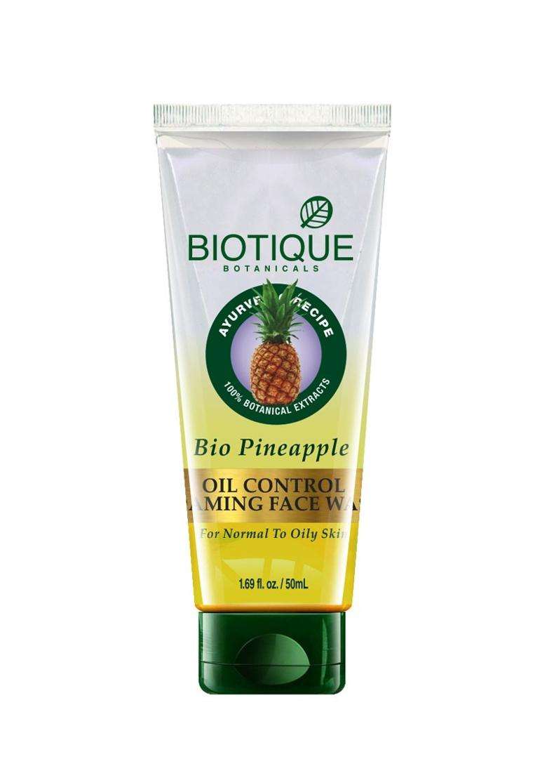 Biotique Bio Pineapple Oil Control Foaming Face Wash, 50 ml - Indya