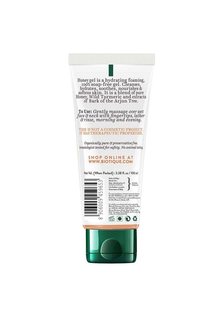 Biotique Honey Gel Soothe & Nourish Foaming Face wash 100 ml (Pack of 2) | Soap Free Formula | Reduce Dryness | 100% Botanical Extracts - Indya