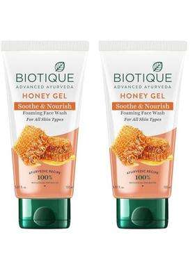 Biotique Honey Gel Soothe & Nourish Foaming Face wash 150 ml (Pack of 2) | Soap Free Formula | Reduce Dryness | 100% Botanical Extracts