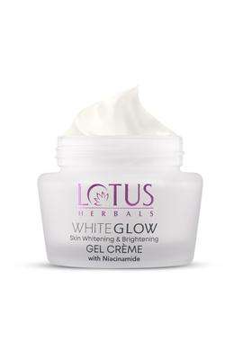 Lotus Herbals WhiteGlow Skin Brightening Gel Cream SPF 25 PA+++ With Niacinamide 60g | Natural Herbal Care | Hydrates & Removes Dark Spots