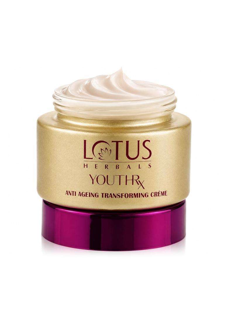 Lotus Herbals YouthRx Anti Ageing Transforming Face Cream SPF 25 and PA+++ 50 g | Authentic Ayurvedic Formula | Reduce Dark Spots and Blemishes - Indya