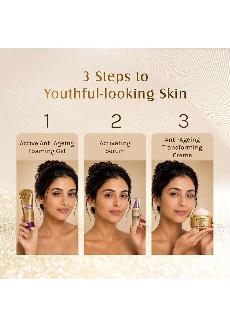 Lotus Herbals YouthRx Anti Ageing Transforming Face Cream SPF 25 and PA+++ 50 g | Authentic Ayurvedic Formula | Reduce Dark Spots and Blemishes - Indya