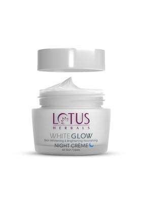Lotus Herbals WhiteGlow Skin Whitening & Brightening Nourishing Night Creme 40g | Natural Herbal Care | Reduces Dark Spots & Dullness | Paraben-Free