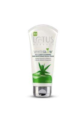 Lotus Herbals 3 in 1 Deep Cleansing Facial Foam 200g | Natural Herbal Care | Face Wash for Women & Men | Blocks Melanin Production | Fades Dark Spots