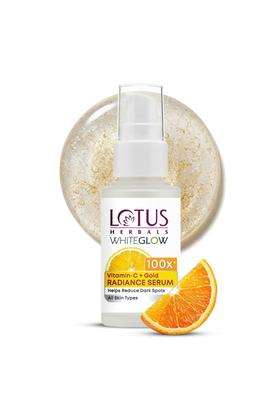 Lotus Herbals WhiteGlow Vitamin C and Gold Radiance Face Serum 30 ml | Natural Herbal Care | Paraben-Free | For Women and Men