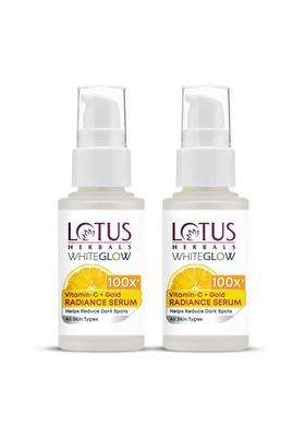Lotus Herbals WhiteGlow Vitamin C and Gold Radiance Face Serum 30 ml (Pack of 2) | Natural Herbal Care | Paraben-Free | For Women and Men