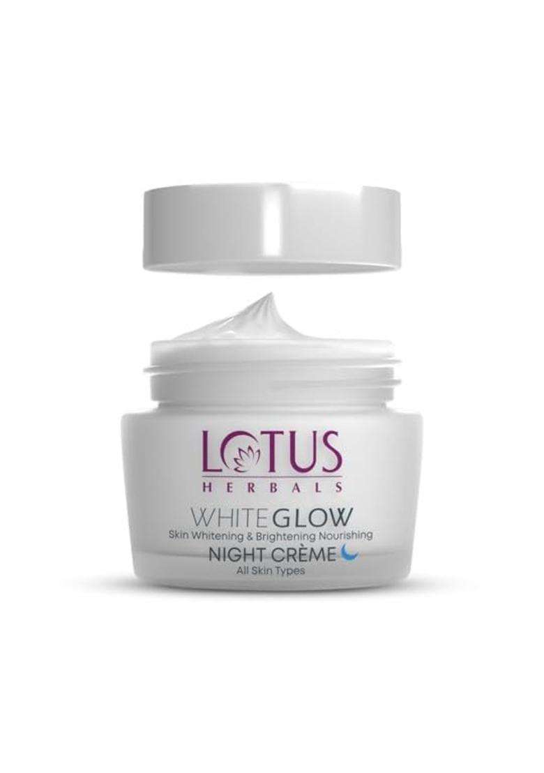 Lotus Herbals WhiteGlow Skin Brightening & Nourishing Night Cream 60g | Natural Herbal Care - Indya