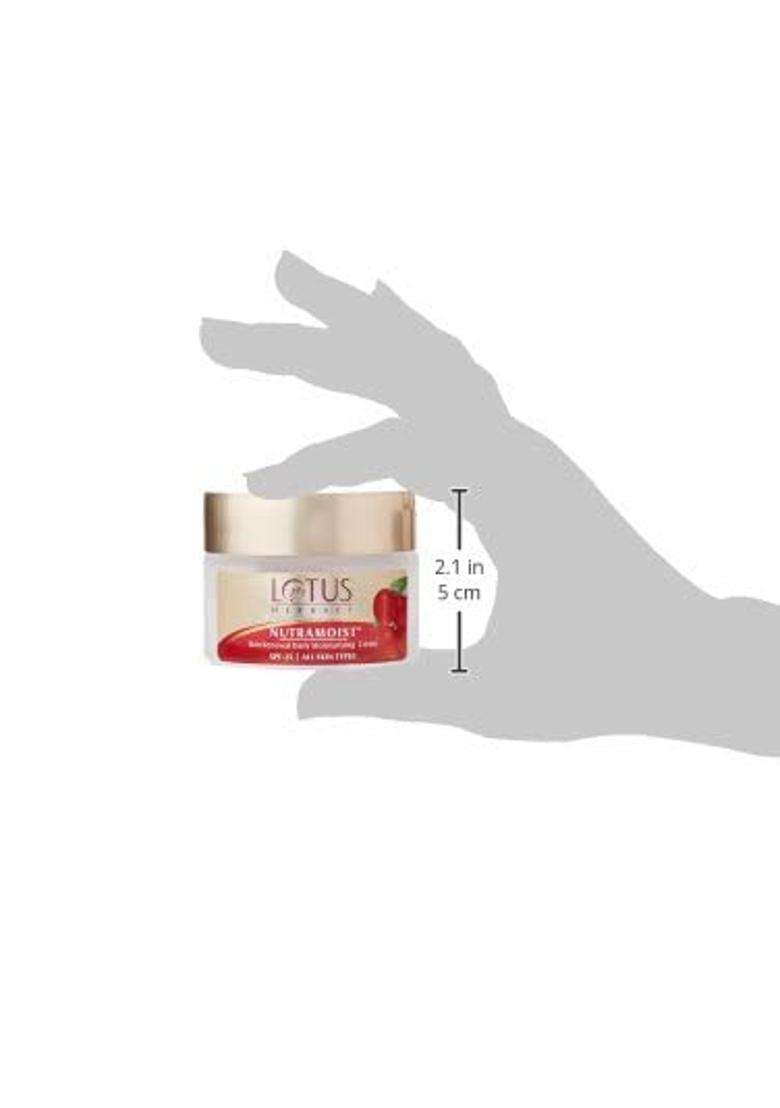 Lotus Herbals Nutramoist Skin Renewal Daily Moisturising Cream with SPF 25 50g (Pack of 2) | Natural Herbal Care - Indya