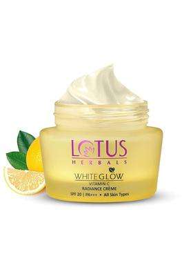 Lotus Herbals WhiteGlow Vitamin C Radiance Cream 35g | Natural Herbal Care | SPF 20 | For Dark Spots & Dull Skin | Anti- Pollution